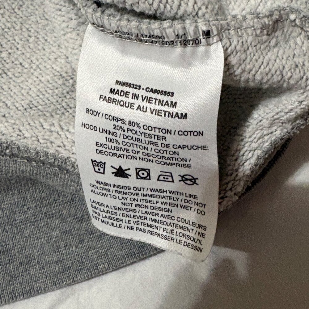 EXCELLENT Club Nike Gray Classic Fleece Cotton Blend Pullover Hoodie L - Picture 9 of 11